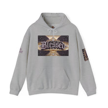 Load image into Gallery viewer, Royal “Blessed” Purple‑Diamond Luxe Hoodie v3 – Gold &amp; Platinum‑Infused✨💜 Unisex Heavy Blend™ Hooded Sweatshirt