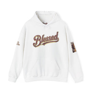 Royal Roy “Blessed” Red‑Diamond Luxe Hoodie – Gold & Platinum‑Infused ✨🔴 - Unisex Hooded Sweatshirt