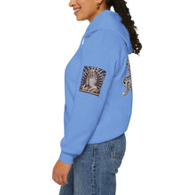 Load image into Gallery viewer, 💎✨ Royalty “Blessed” Luxe Hoodie – Blue‑Diamond v2, Gold &amp; Platinum‑Infused ✨💎 Unisex Heavy Blend™ Hooded Sweatshirt