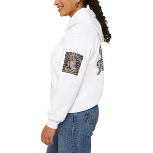 💎✨ Royalty “Blessed” Luxe Hoodie – Blue‑Diamond, Gold & Platinum‑Infused ✨💎 Unisex Heavy Blend™ Hooded Sweatshirt