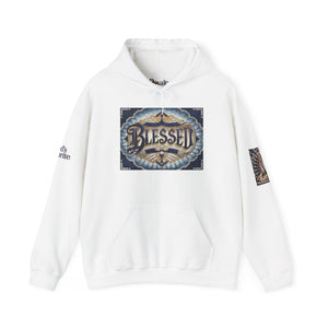 💎✨ Royalty “Blessed” Luxe Hoodie – Blue‑Diamond v2, Gold & Platinum‑Infused ✨💎 Unisex Heavy Blend™ Hooded Sweatshirt