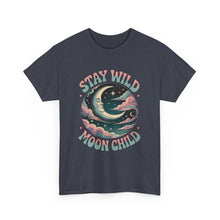 Load image into Gallery viewer, Vintage Psychedelic Stay Wild Moon Child Tee: Crescent Moon &amp; Cosmic Swirls 🌙