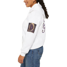 Load image into Gallery viewer, Royal “Blessed” Purple‑Diamond Luxe Hoodie v2 – Gold &amp; Platinum‑Infused✨💜 Unisex Heavy Blend™ Hooded Sweatshirt