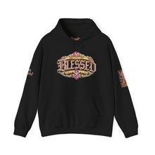 Load image into Gallery viewer, 💎✨ Royalty “Blessed” Luxe Hoodie v2 – Pink‑Diamond, Gold &amp; Platinum‑Infused ✨💎 Unisex Heavy Blend™ Hooded Sweatshirt