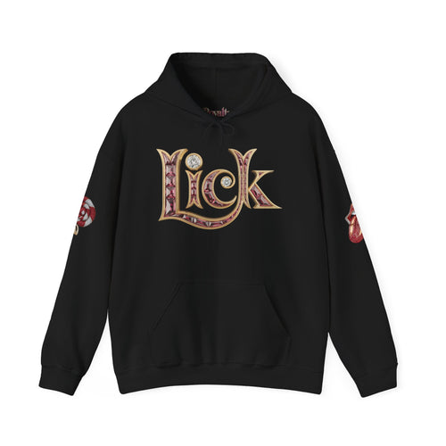Royalty Red Lick‑Candy Hoodie v2 – Ruby‑Red Diamond Blaze, Gold & Platinum Accents – Ultra‑Bold Street‑Style Statement - Unisex Hooded Sweatshirt