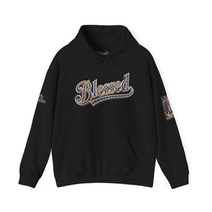 💎✨ Royalty “Blessed” Luxe Hoodie – Blue‑Diamond, Gold & Platinum‑Infused ✨💎 Unisex Heavy Blend™ Hooded Sweatshirt