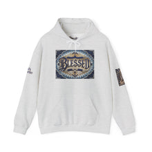 Load image into Gallery viewer, 💎✨ Royalty “Blessed” Luxe Hoodie – Blue‑Diamond v2, Gold &amp; Platinum‑Infused ✨💎 Unisex Heavy Blend™ Hooded Sweatshirt