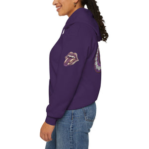 Royalty Lick‑Candy Hoodie – Purple Diamond Bling, Gold & Platinum Accents – Sassy Streetwear Statement - Sweet & Playful Unisex Hooded Sweatshirt