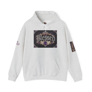 Royal “Blessed” Purple‑Diamond Luxe Hoodie v2 – Gold & Platinum‑Infused✨💜 Unisex Heavy Blend™ Hooded Sweatshirt