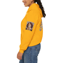 Load image into Gallery viewer, Royal Roy “Blessed” Red‑Diamond Luxe Hoodie v2 – Gold &amp; Platinum‑Infused ✨🔴 - Unisex Hooded Sweatshirt