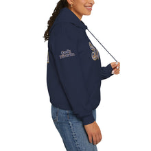 Load image into Gallery viewer, 💎✨ Royalty “Blessed” Luxe Hoodie – Blue‑Diamond, Gold &amp; Platinum‑Infused ✨💎 Unisex Heavy Blend™ Hooded Sweatshirt