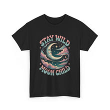 Load image into Gallery viewer, Vintage Psychedelic Stay Wild Moon Child Tee: Crescent Moon &amp; Cosmic Swirls 🌙