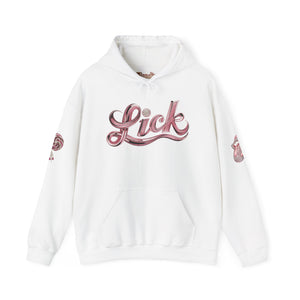 Royalty Lick‑Candy Hoodie v2 – Pink Diamond Bling, Gold & Platinum Accents – Sassy Streetwear Statement - Sweet & Playful Unisex Hooded Sweatshirt