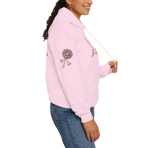 Royalty Lick‑Candy Hoodie – Pink Diamond Bling, Gold & Platinum Accents – Sassy Streetwear Statement - Sweet & Playful Unisex Hooded Sweatshirt