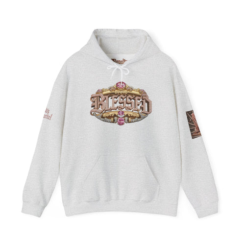 💎✨ Royalty “Blessed” Luxe Hoodie v2 – Pink‑Diamond, Gold & Platinum‑Infused ✨💎 Unisex Heavy Blend™ Hooded Sweatshirt