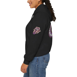 Royalty Lick‑Candy Hoodie – Purple Diamond Bling, Gold & Platinum Accents – Sassy Streetwear Statement - Sweet & Playful Unisex Hooded Sweatshirt