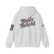 Load image into Gallery viewer, 💎✨ Royalty “Blessed” Luxe Hoodie – Blue‑Diamond v2, Gold &amp; Platinum‑Infused ✨💎 Unisex Heavy Blend™ Hooded Sweatshirt