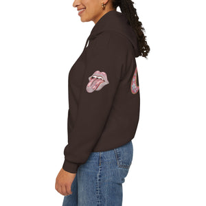Royalty Lick‑Candy Hoodie – Pink Diamond Bling, Gold & Platinum Accents – Sassy Streetwear Statement - Sweet & Playful Unisex Hooded Sweatshirt