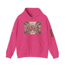 Load image into Gallery viewer, 💎✨ Royalty “Blessed” Luxe Hoodie v4 – Pink‑Diamond, Gold &amp; Platinum‑Infused ✨💎 Unisex Heavy Blend™ Hooded Sweatshirt