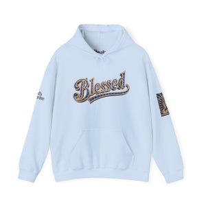 💎✨ Royalty “Blessed” Luxe Hoodie – Blue‑Diamond, Gold & Platinum‑Infused ✨💎 Unisex Heavy Blend™ Hooded Sweatshirt