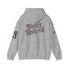 Load image into Gallery viewer, 💎✨ Royalty “Blessed” Luxe Hoodie – Blue‑Diamond, Gold &amp; Platinum‑Infused ✨💎 Unisex Heavy Blend™ Hooded Sweatshirt