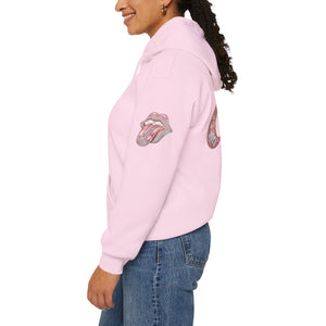Royalty Lick‑Candy Hoodie – Pink Diamond Bling, Gold & Platinum Accents – Sassy Streetwear Statement - Sweet & Playful Unisex Hooded Sweatshirt