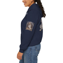 Load image into Gallery viewer, 💎✨ Royalty “Blessed” Luxe Hoodie – Blue‑Diamond v2, Gold &amp; Platinum‑Infused ✨💎 Unisex Heavy Blend™ Hooded Sweatshirt