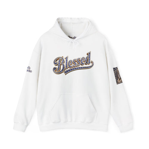 💎✨ Royalty “Blessed” Luxe Hoodie – Blue‑Diamond, Gold & Platinum‑Infused ✨💎 Unisex Heavy Blend™ Hooded Sweatshirt