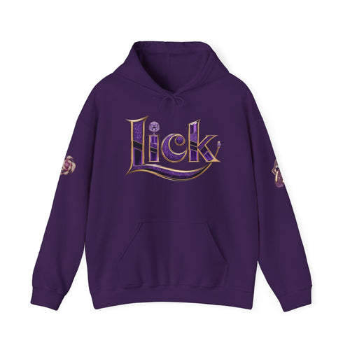 Royalty Lick‑Candy Hoodie – Purple Diamond Bling, Gold & Platinum Accents – Sassy Streetwear Statement - Sweet & Playful Unisex Hooded Sweatshirt