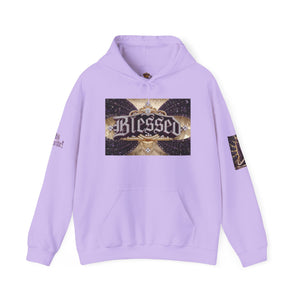 Royal “Blessed” Purple‑Diamond Luxe Hoodie v3 – Gold & Platinum‑Infused✨💜 Unisex Heavy Blend™ Hooded Sweatshirt