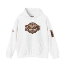 Load image into Gallery viewer, Royal Roy “Blessed” Red‑Diamond Luxe Hoodie v2 – Gold &amp; Platinum‑Infused ✨🔴 - Unisex Hooded Sweatshirt