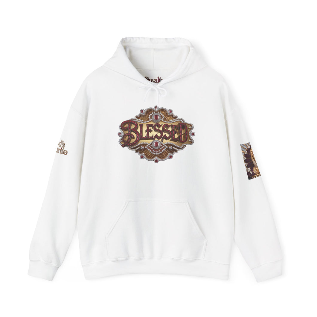 Royal Roy “Blessed” Red‑Diamond Luxe Hoodie v2 – Gold & Platinum‑Infused ✨🔴 - Unisex Hooded Sweatshirt