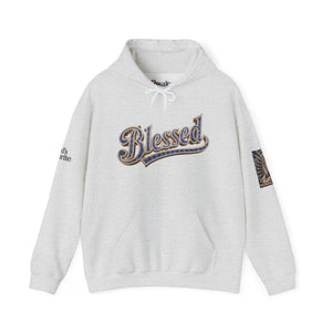 💎✨ Royalty “Blessed” Luxe Hoodie – Blue‑Diamond, Gold & Platinum‑Infused ✨💎 Unisex Heavy Blend™ Hooded Sweatshirt