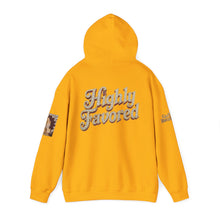 Load image into Gallery viewer, Royal Roy “Blessed” Red‑Diamond Luxe Hoodie – Gold &amp; Platinum‑Infused ✨🔴 - Unisex Hooded Sweatshirt