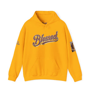 Royal Roy “Blessed” Red‑Diamond Luxe Hoodie – Gold & Platinum‑Infused ✨🔴 - Unisex Hooded Sweatshirt