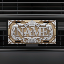 Load image into Gallery viewer, 🔥 Luxury Custom 3D Diamond &amp; Gold or Platinum Effect License Plate - Personalized Opulence for Your Supercar, Printed on Aircraft Aluminum (Design Consult Included)