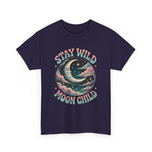 Load image into Gallery viewer, Vintage Psychedelic Stay Wild Moon Child Tee: Crescent Moon &amp; Cosmic Swirls 🌙