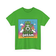 Load image into Gallery viewer, Green Dream Care Bear Tee: Good Vibes with Cannabis Leaf Design