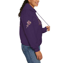 Load image into Gallery viewer, Royalty Lick‑Candy Hoodie – Purple Diamond Bling, Gold &amp; Platinum Accents – Sassy Streetwear Statement - Sweet &amp; Playful Unisex Hooded Sweatshirt