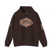 Load image into Gallery viewer, 💎✨ Royalty “Blessed” Luxe Hoodie v1 – Pink‑Diamond, Gold &amp; Platinum‑Infused ✨💎 Unisex Heavy Blend™ Hooded Sweatshirt