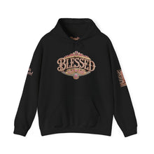 Load image into Gallery viewer, 💎✨ Royalty “Blessed” Luxe Hoodie v1 – Pink‑Diamond, Gold &amp; Platinum‑Infused ✨💎 Unisex Heavy Blend™ Hooded Sweatshirt