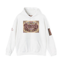 Load image into Gallery viewer, 💎✨ Royalty “Blessed” Luxe Hoodie v3 – Pink‑Diamond, Gold &amp; Platinum‑Infused ✨💎 Unisex Heavy Blend™ Hooded Sweatshirt