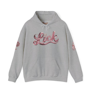 Royalty Lick‑Candy Hoodie v2 – Pink Diamond Bling, Gold & Platinum Accents – Sassy Streetwear Statement - Sweet & Playful Unisex Hooded Sweatshirt