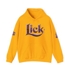 Royalty Lick‑Candy Hoodie – Purple Diamond Bling, Gold & Platinum Accents – Sassy Streetwear Statement - Sweet & Playful Unisex Hooded Sweatshirt