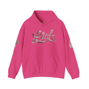 Royalty Lick‑Candy Hoodie v2 – Pink Diamond Bling, Gold & Platinum Accents – Sassy Streetwear Statement - Sweet & Playful Unisex Hooded Sweatshirt