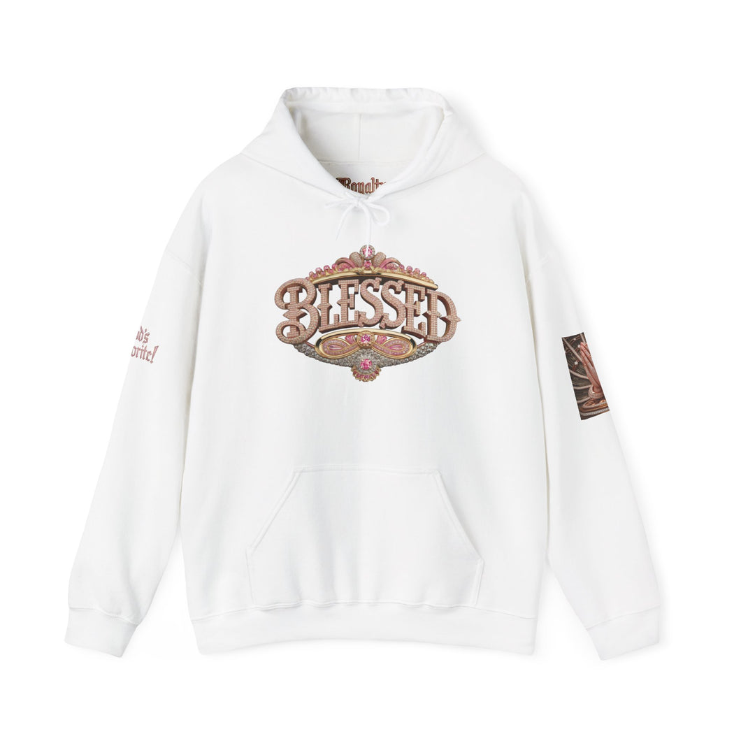 💎✨ Royalty “Blessed” Luxe Hoodie v1 – Pink‑Diamond, Gold & Platinum‑Infused ✨💎 Unisex Heavy Blend™ Hooded Sweatshirt