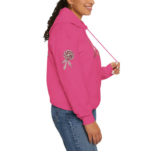 Royalty Lick‑Candy Hoodie – Pink Diamond Bling, Gold & Platinum Accents – Sassy Streetwear Statement - Sweet & Playful Unisex Hooded Sweatshirt