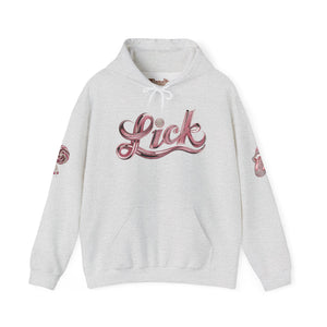 Royalty Lick‑Candy Hoodie v2 – Pink Diamond Bling, Gold & Platinum Accents – Sassy Streetwear Statement - Sweet & Playful Unisex Hooded Sweatshirt