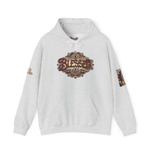 Load image into Gallery viewer, Royal Roy “Blessed” Red‑Diamond Luxe Hoodie v2 – Gold &amp; Platinum‑Infused ✨🔴 - Unisex Hooded Sweatshirt