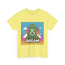 Load image into Gallery viewer, Green Dream Care Bear Tee: Good Vibes with Cannabis Leaf Design